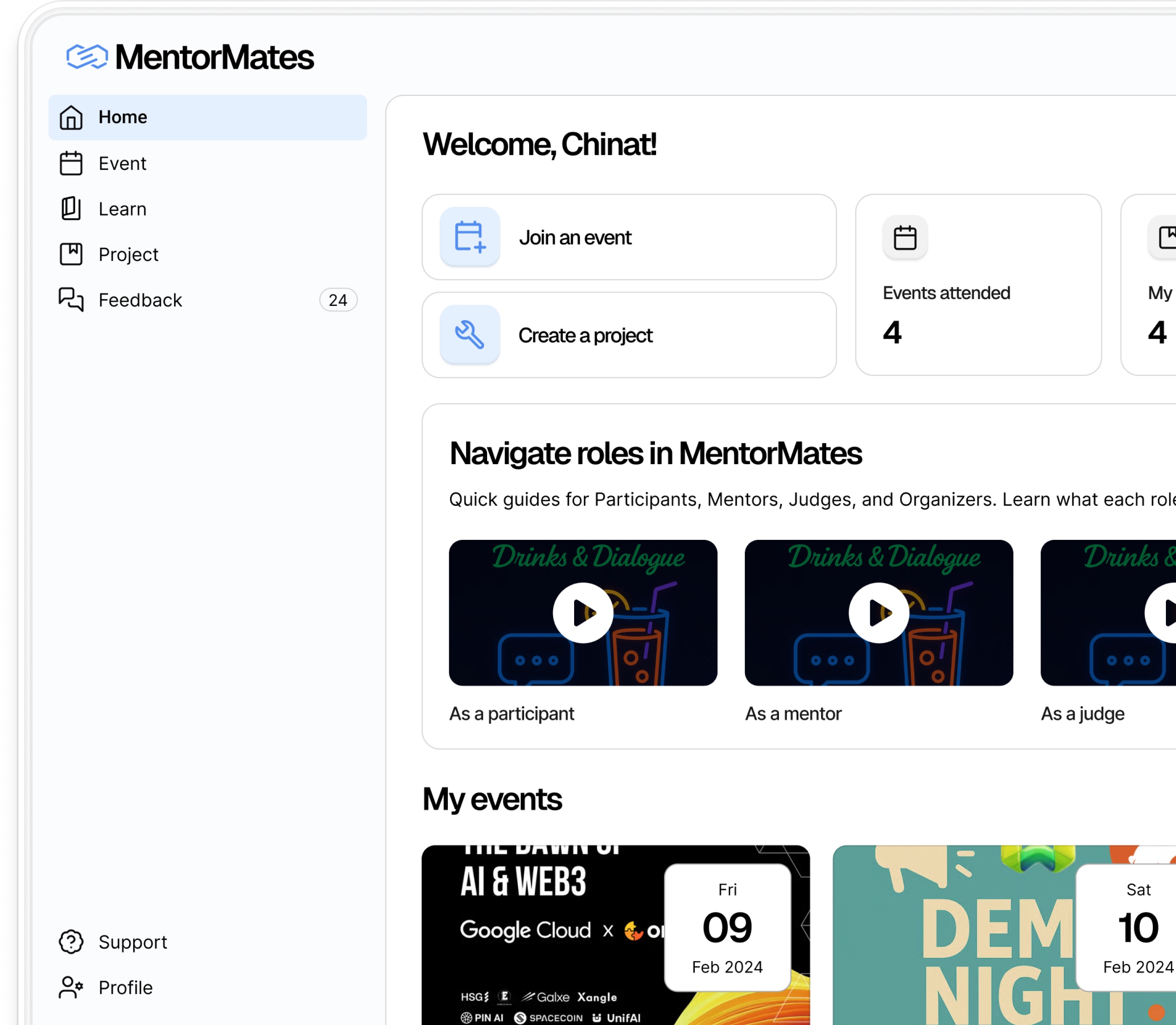 MentorMates dashboard mockup